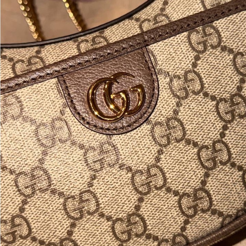 Gucci Classic Brown and Cream Shoulder Bag - Picture 5 of 10